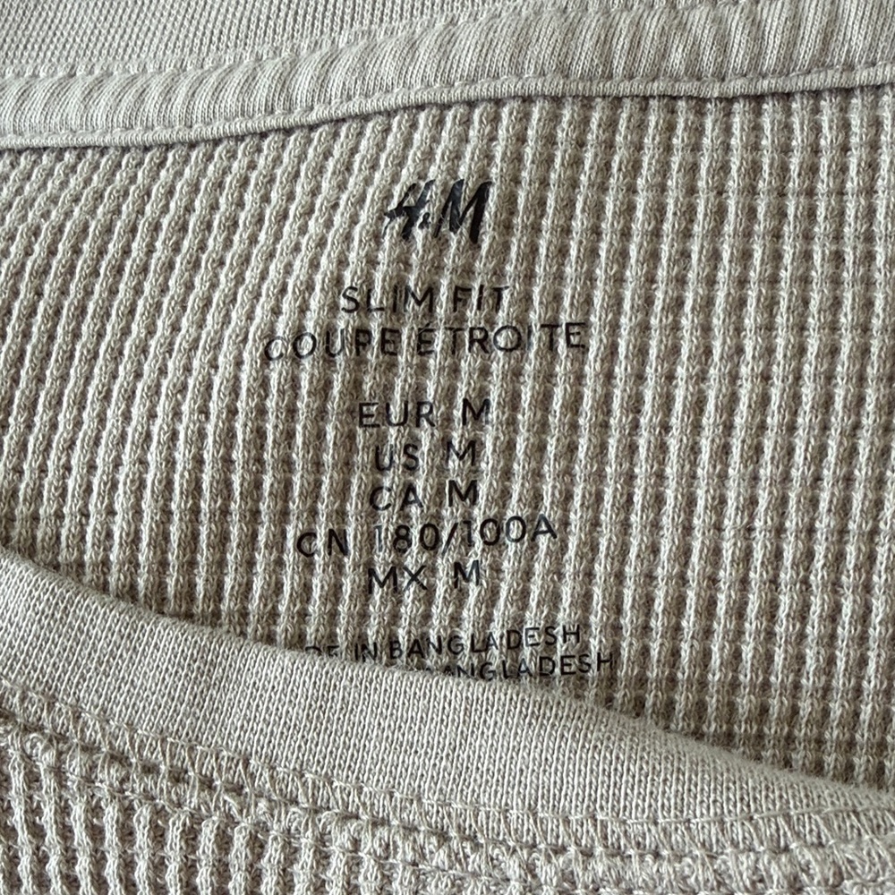 H&M Light Tan Textured Knit Top